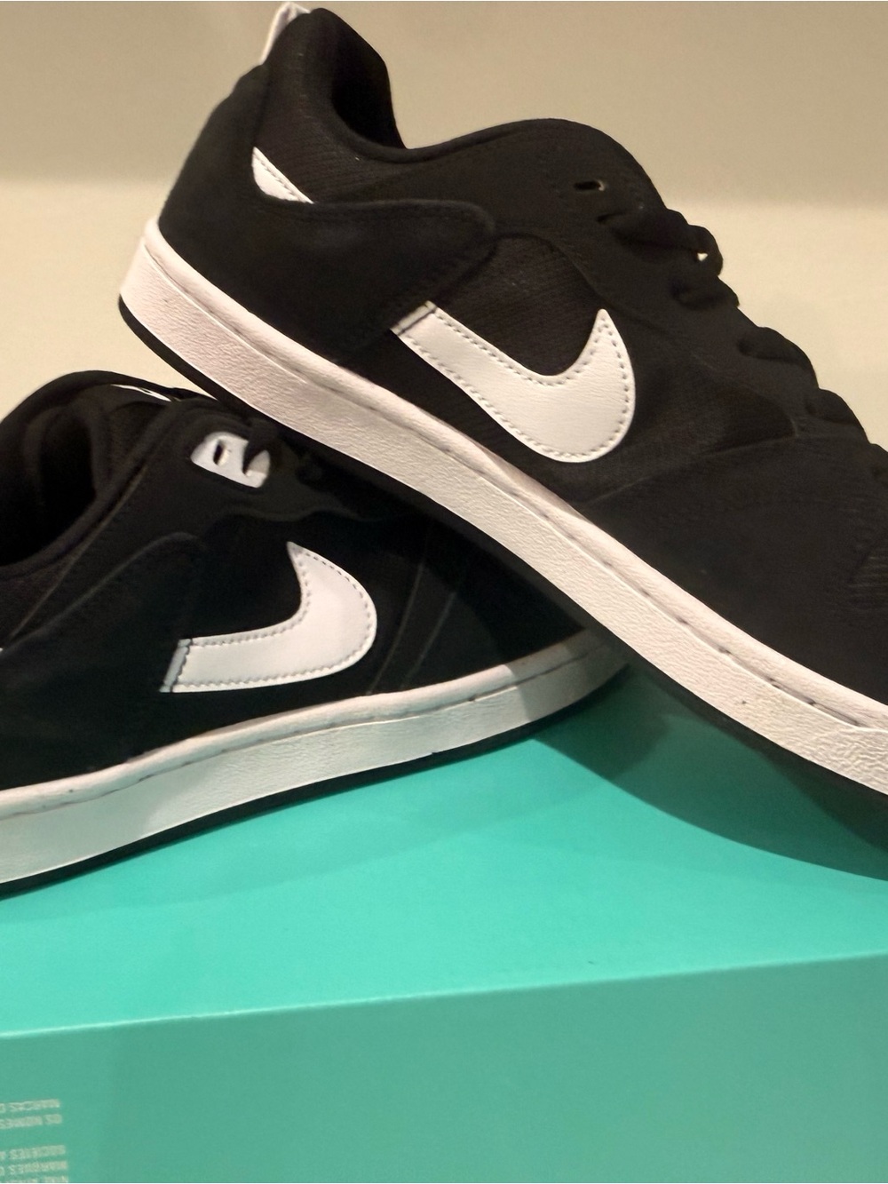 Nike SB Alleyoop Black/White Low Top Skateboarding Shoes US 12M; 46 EUR